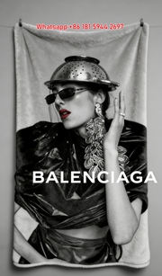 BALENCIAGA Avant-garde Fashion Flannel Sofa Throw Blanket for Wall Decor BA065